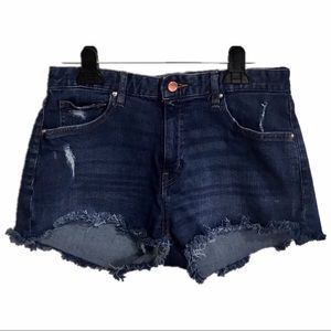 Dark Wash Cutoff Shorts